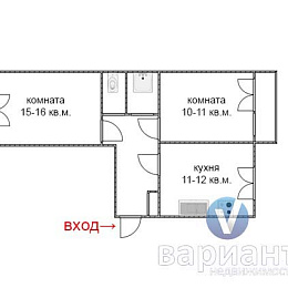 2 комнатная квартира<br>РОКОССОВСКОГО, 14/1